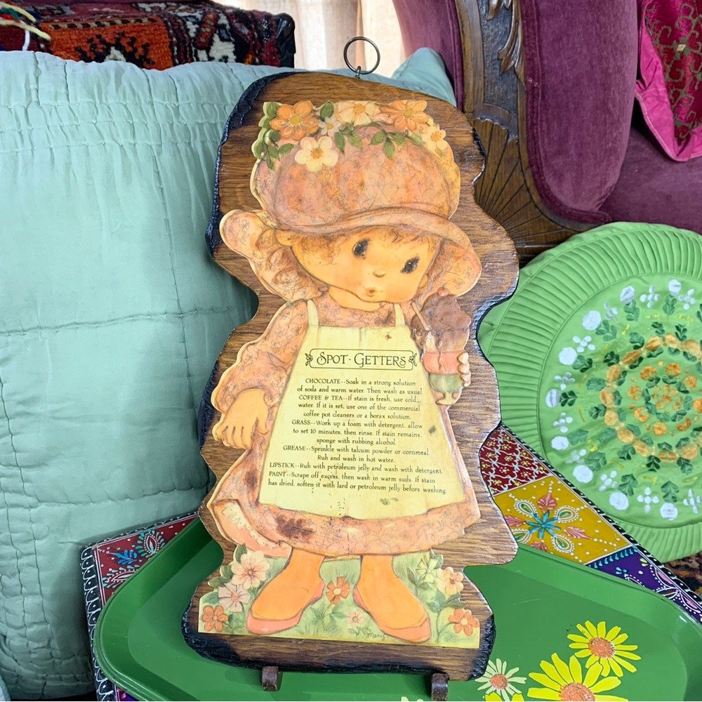 70s Découpage Laundry Room Plaque